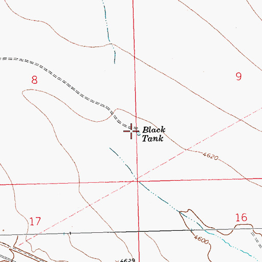 Topographic Map of Black Tank, NM