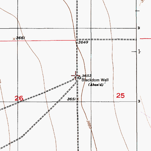 Topographic Map of Blackdom Well, NM