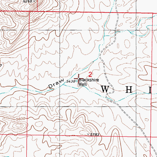 Topographic Map of Blackshire Well, NM