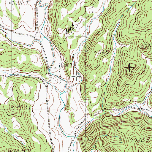 Topographic Map of Blind Canyon, NM