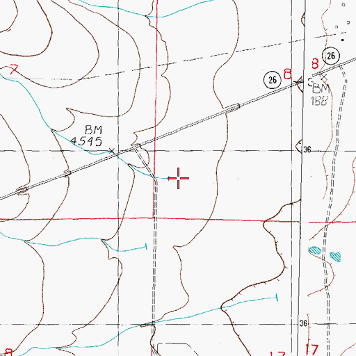 Topographic Map of Blue Canyon, NM