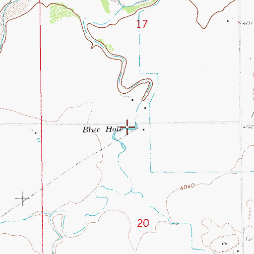Topographic Map of Blue Hole, NM