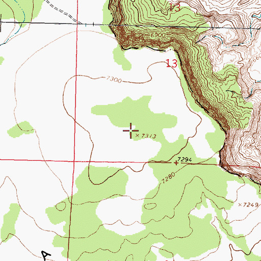 Topographic Map of Blue Water Mesa, NM