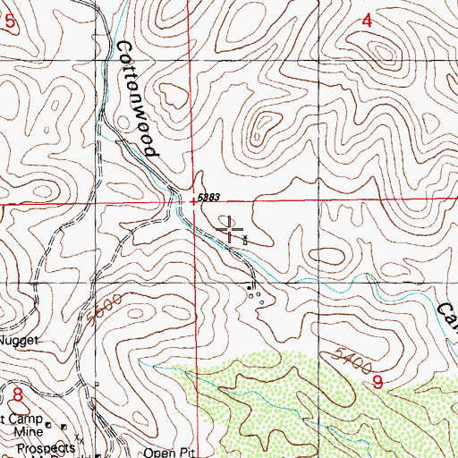 Topographic Map of Bluebell Windmill, NM