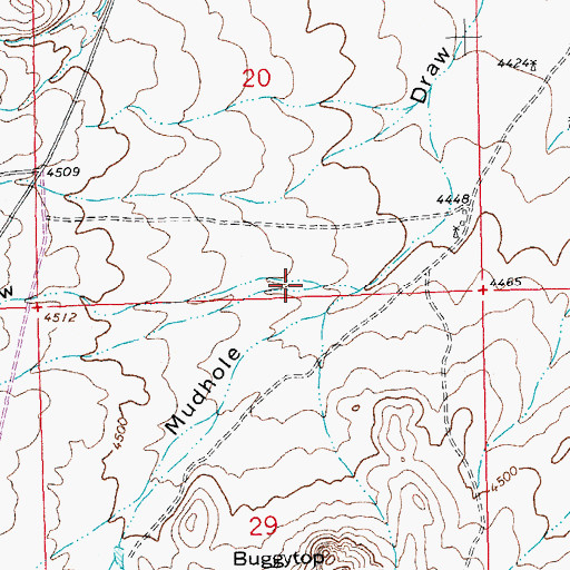 Topographic Map of Bluebird Draw, NM