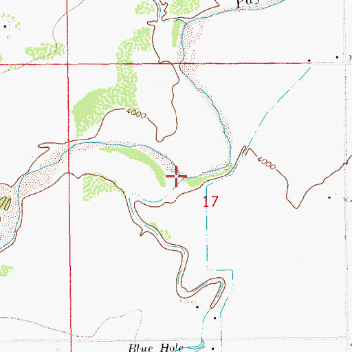 Topographic Map of Bluewater Creek, NM