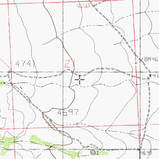 Topographic Map of Bluff Creek, NM