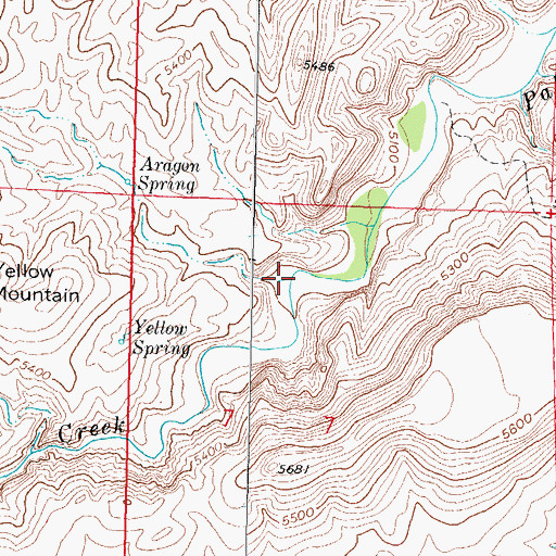 Topographic Map of Board Gate Canyon, NM