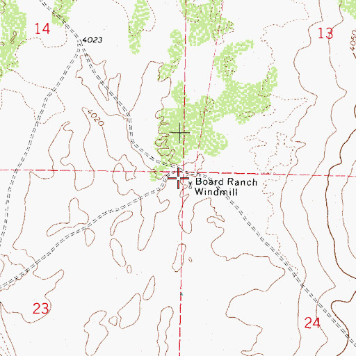 Topographic Map of Board Ranch Windmill, NM