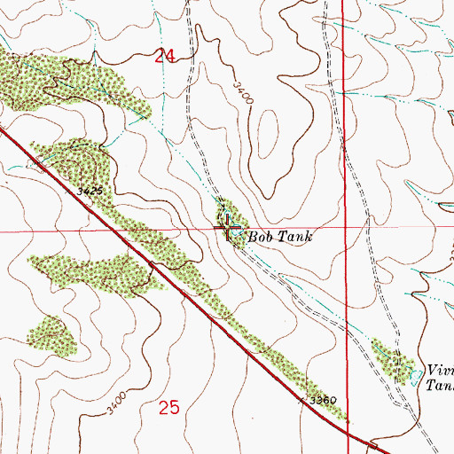 Topographic Map of Bob Tank, NM