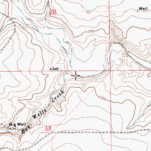 Topographic Map of Bob Wells Creek, NM