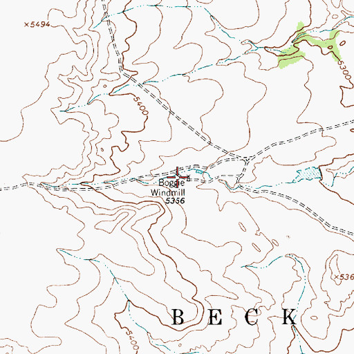 Topographic Map of Boggie Windmill, NM
