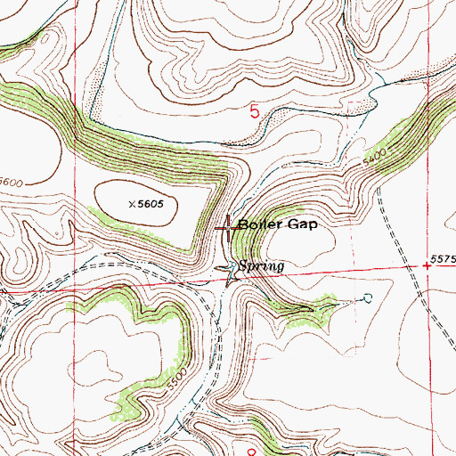 Topographic Map of Boiler Gap, NM