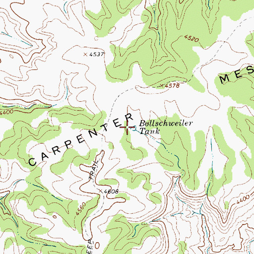 Topographic Map of Bollschweiler Tank, NM