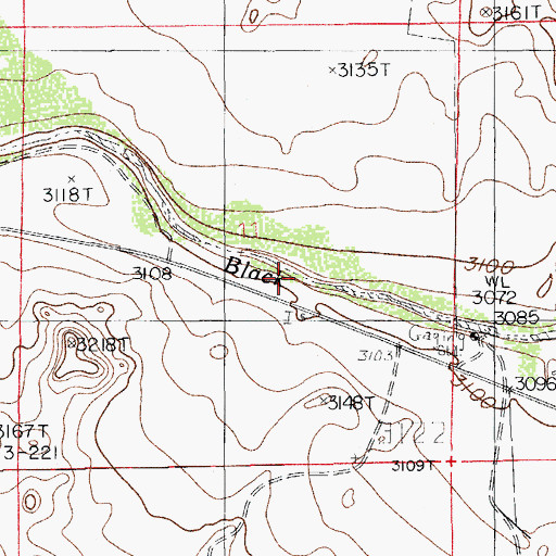 Topographic Map of Bond Draw, NM