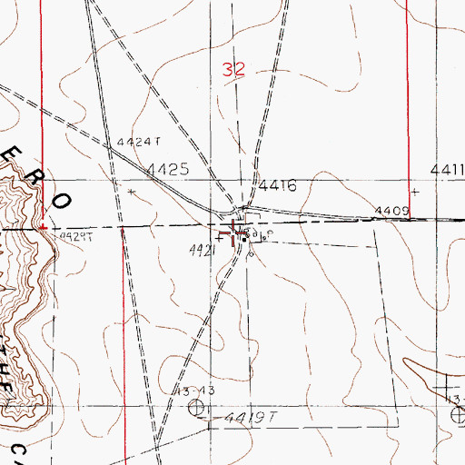 Topographic Map of Bond Ranch, NM