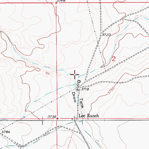 Topographic Map of Bone Tank Draw, NM