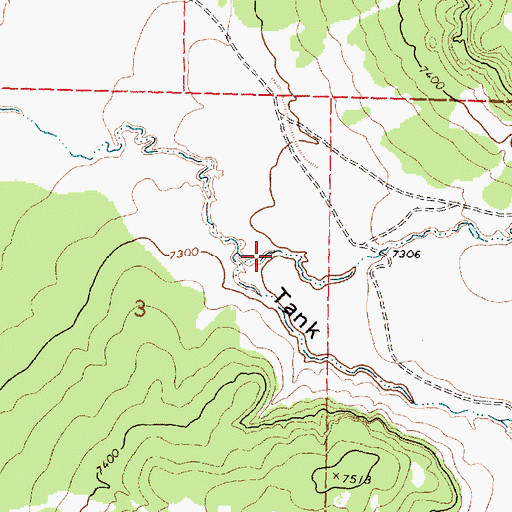 Topographic Map of Bonine Canyon, NM