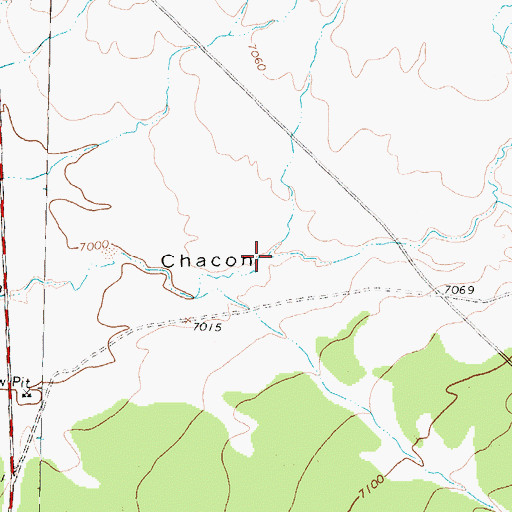 Topographic Map of Bonita Canyon, NM