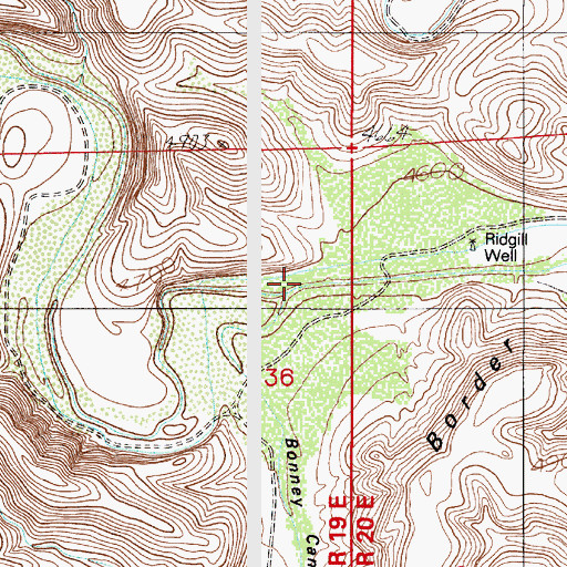 Topographic Map of Bonney Canyon, NM
