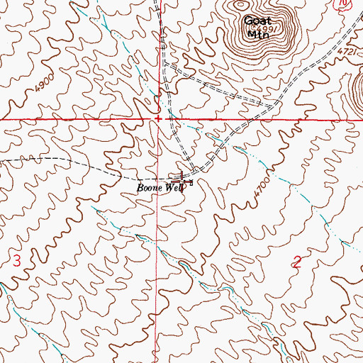 Topographic Map of Boone Well, NM