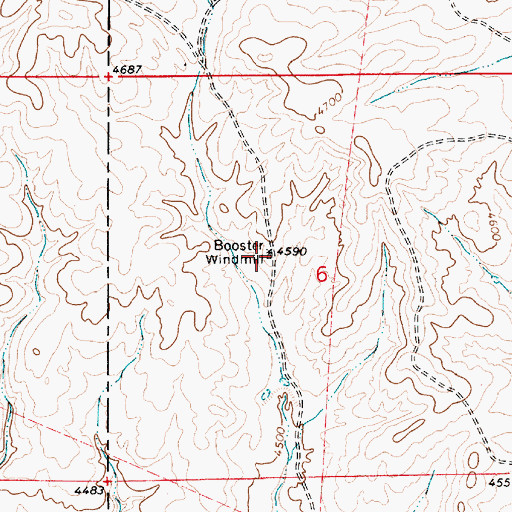 Topographic Map of Booster Windmill, NM
