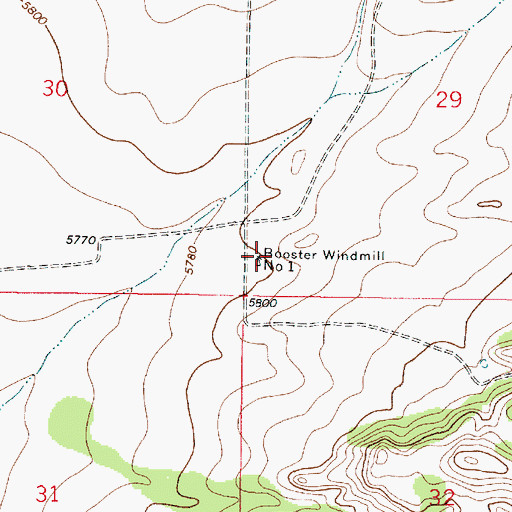 Topographic Map of Booster Windmill, NM
