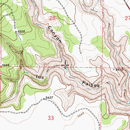 Topographic Map of Bootleg Canyon, NM