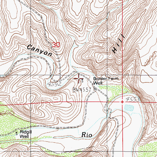 Topographic Map of Border Farm Well, NM