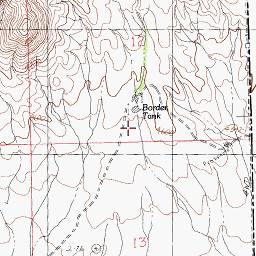 Topographic Map of Border Tank, NM