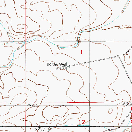 Topographic Map of Border Well, NM
