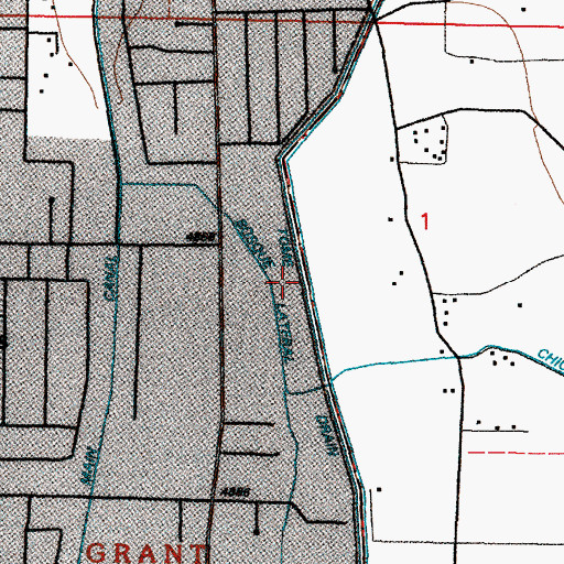 Topographic Map of Bosque Lateral, NM