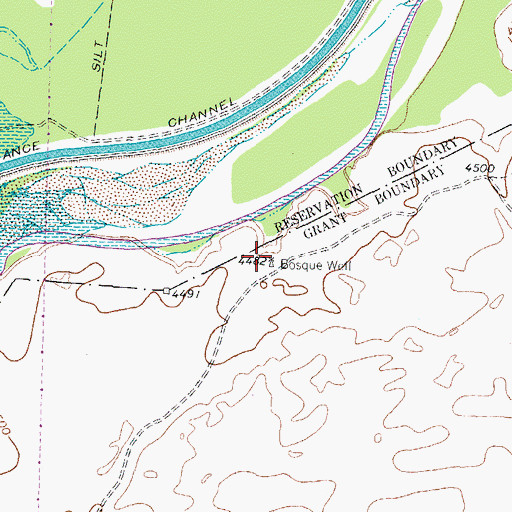 Topographic Map of Bosque Well, NM