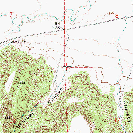 Topographic Map of Boulder Canyon, NM