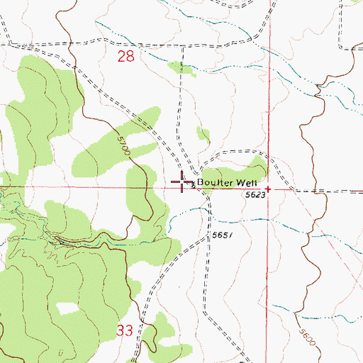 Topographic Map of Boulter Well, NM