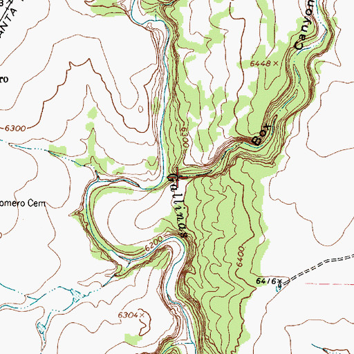 Topographic Map of Box Canyon, NM