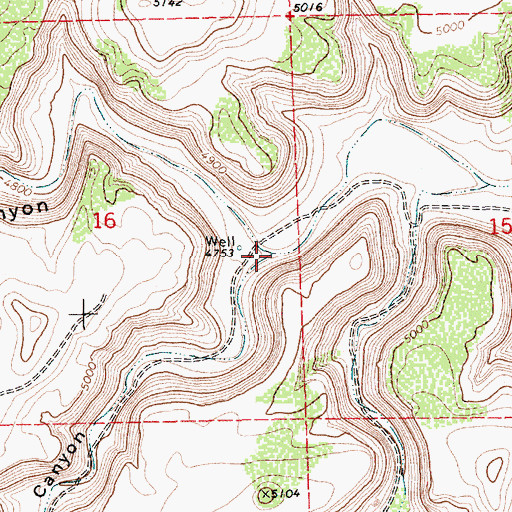 Topographic Map of Box Canyon, NM