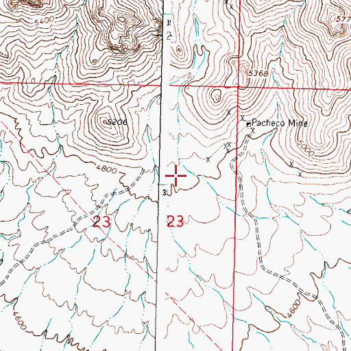 Topographic Map of Box Canyon, NM