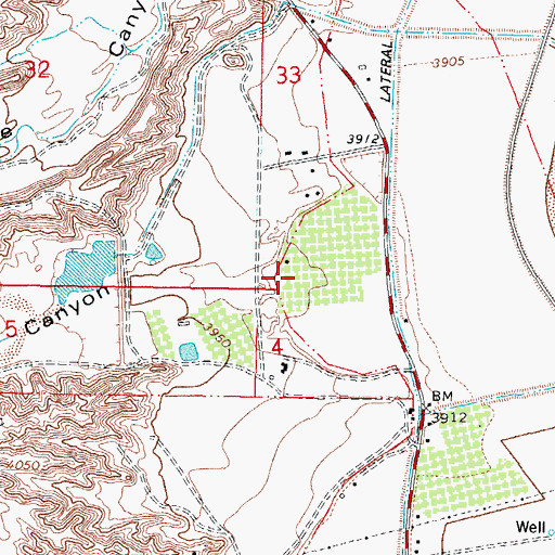 Topographic Map of Box Canyon, NM
