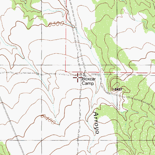 Topographic Map of Boxcar Camp, NM