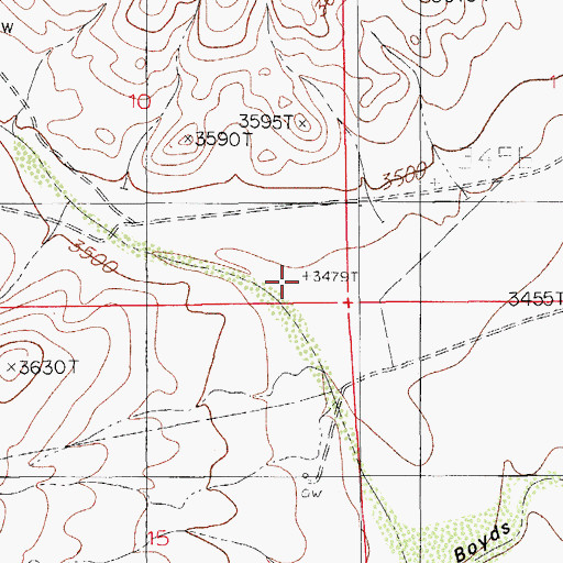Topographic Map of Boyds Canyon, NM