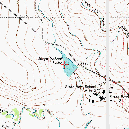 Topographic Map of Boys School Lake, NM