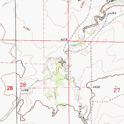 Topographic Map of Bradley Creek, NM
