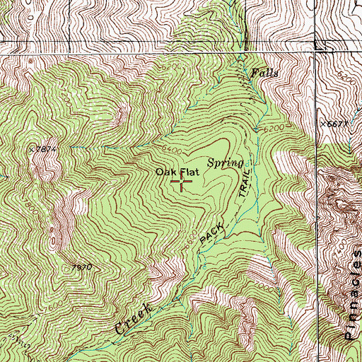 Topographic Map of Oak Flat, AZ