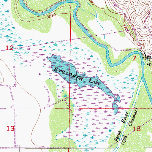 Topographic Map of Brainard Lake, NM