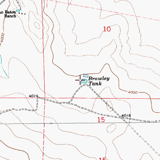 Topographic Map of Brawley Tank, NM