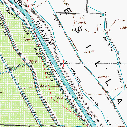 Topographic Map of Brazito River Lateral, NM
