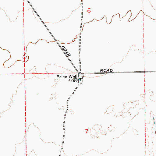 Topographic Map of Brice Well, NM