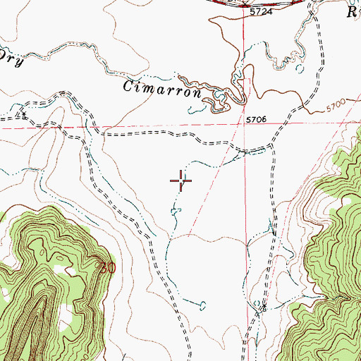 Topographic Map of Briggs Canyon, NM