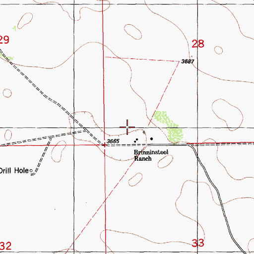 Topographic Map of Brinninstool Ranch, NM